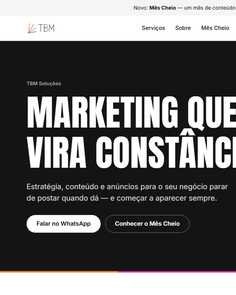 Print da página inicial deste site